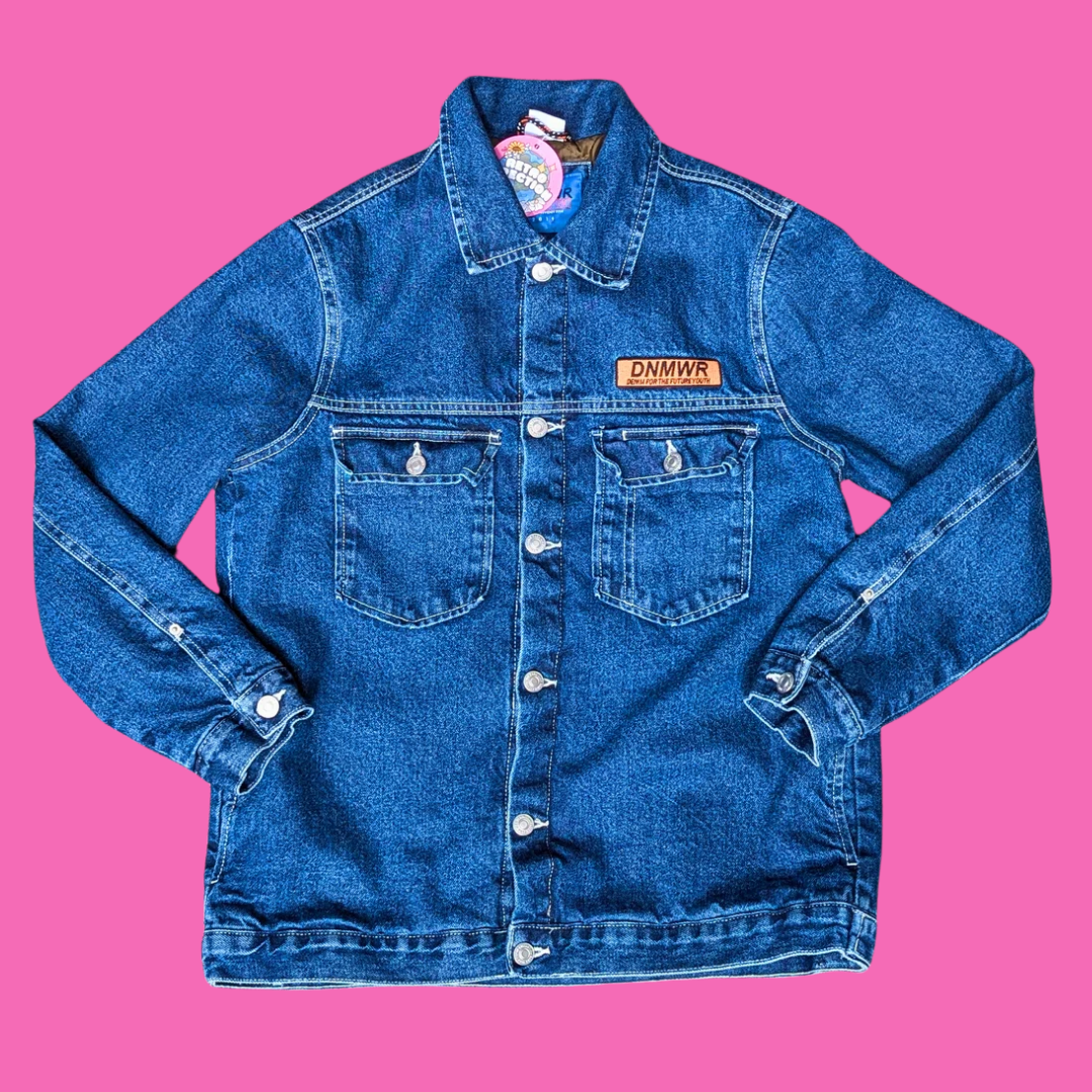 Sesame Street, Oscar The Grouch Upcycled T-Shirt Denim Jacket Size M (13-14 for Kids)