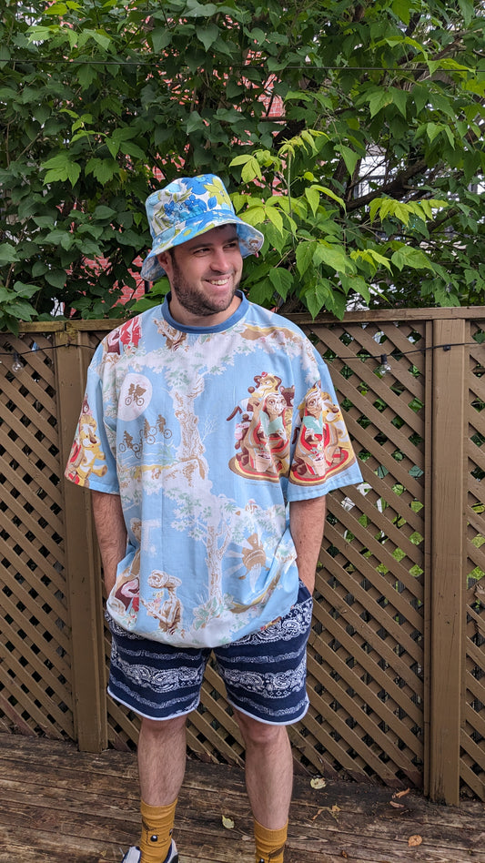 T-shirt vintage ET des années 1980, fait main et recyclé, surdimensionné, taille XL, ajusté, taille 2XL