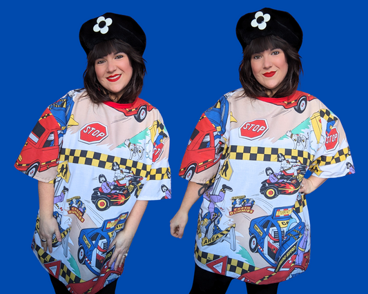 T-shirt vintage Crash Dummies de 1992, fait main et recyclé, taille XL