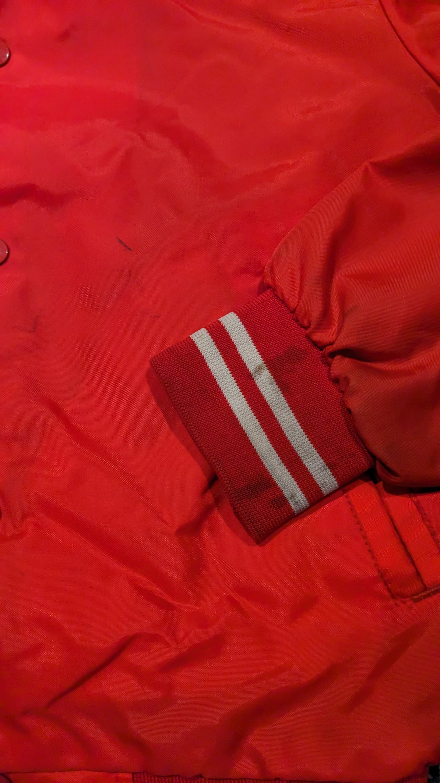 Vintage 1980's Varsity Styled Red Jacket Size M