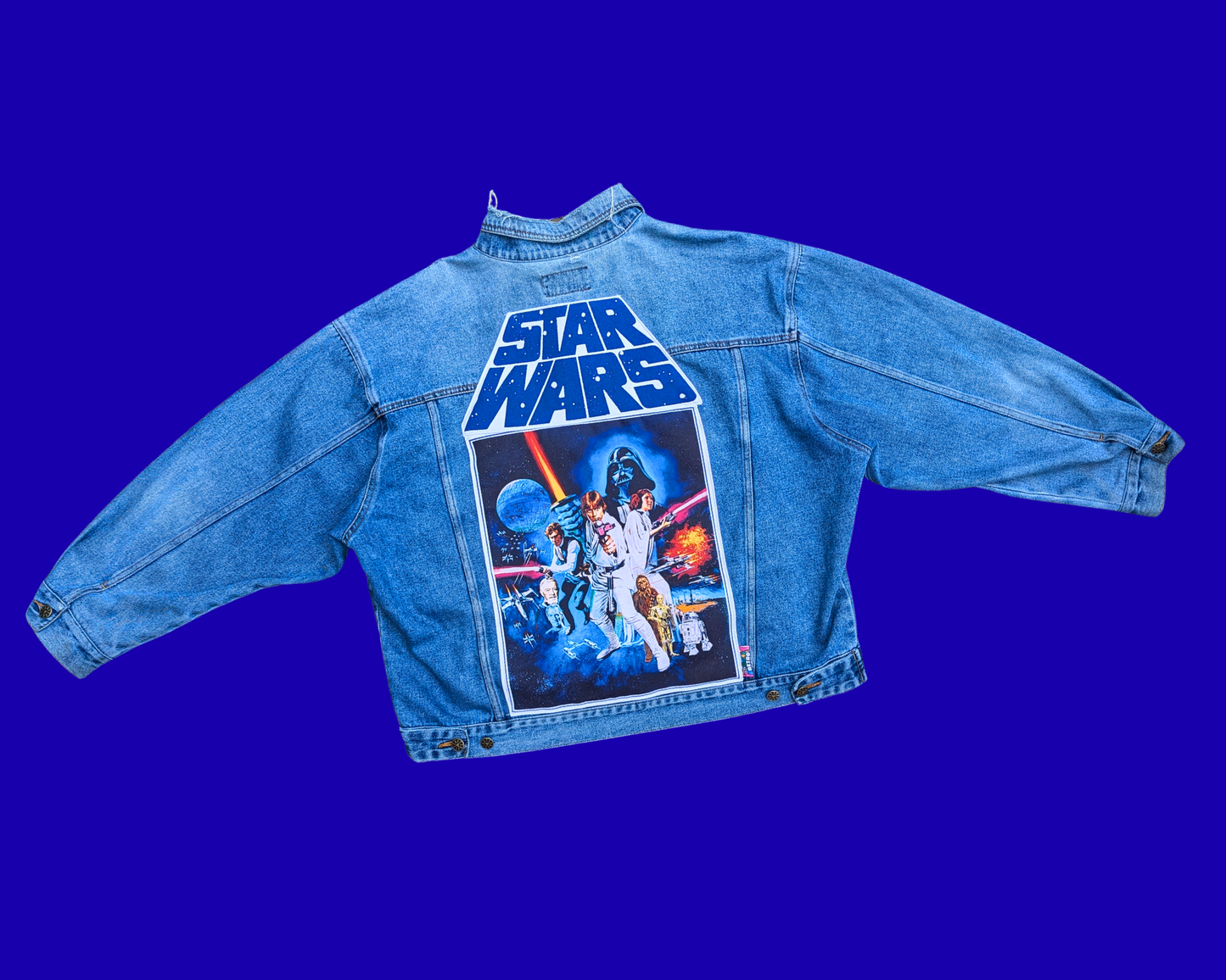 Handmade, Upcycled Star Wars Denim Jacket Size XL