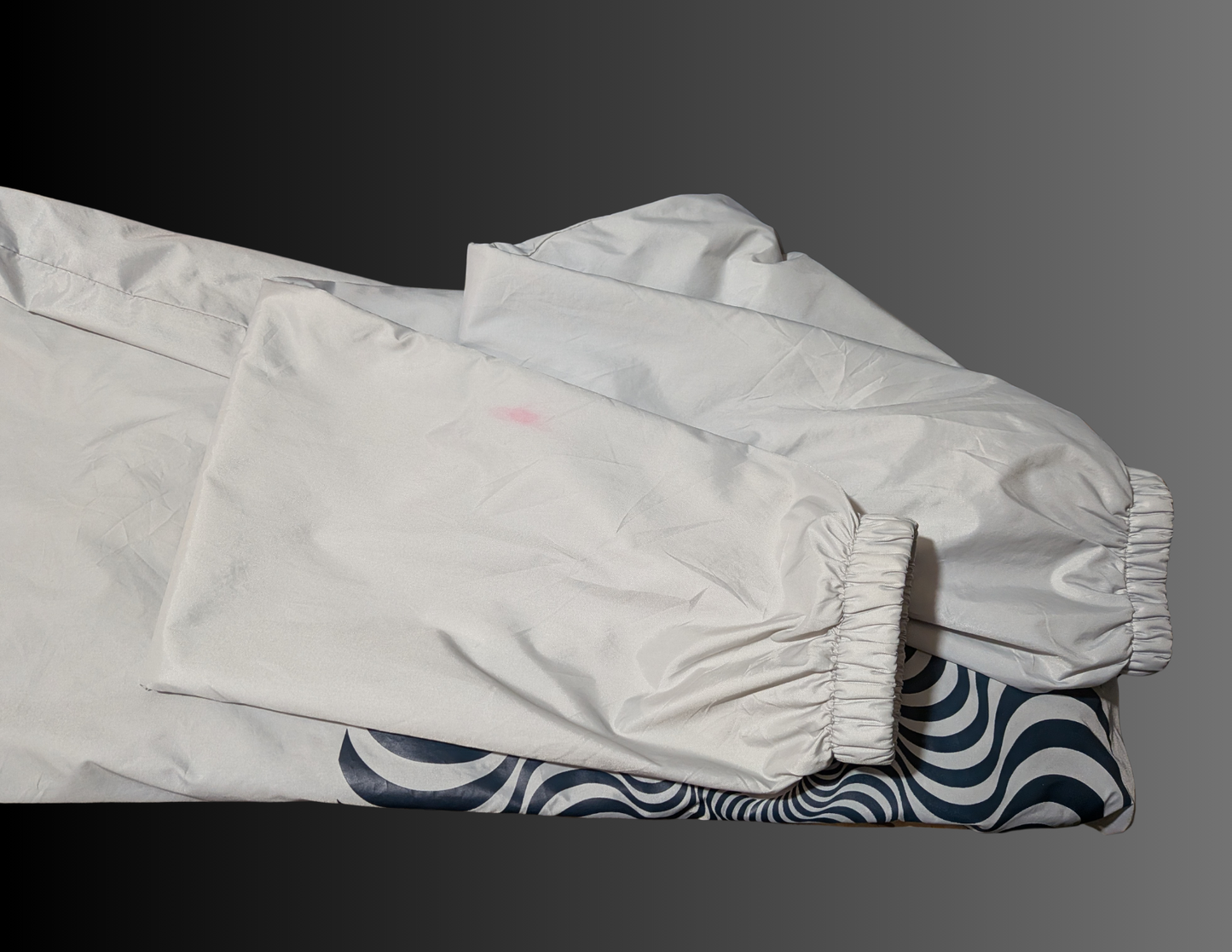 Y2K Gray Spitfire Classic Swirl Windbreaker Jacket Size M