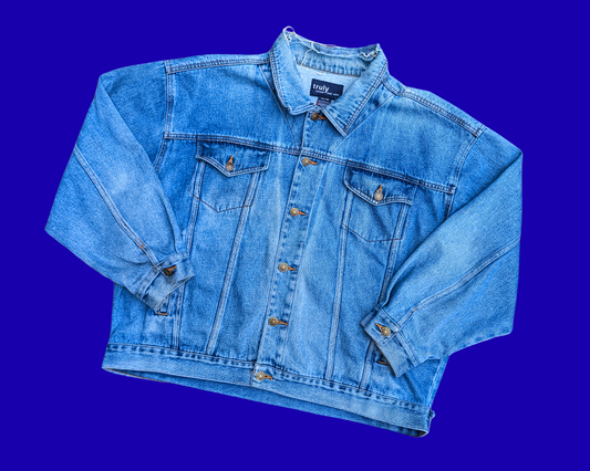 Veste en jean Star Wars faite main et recyclée, taille XL