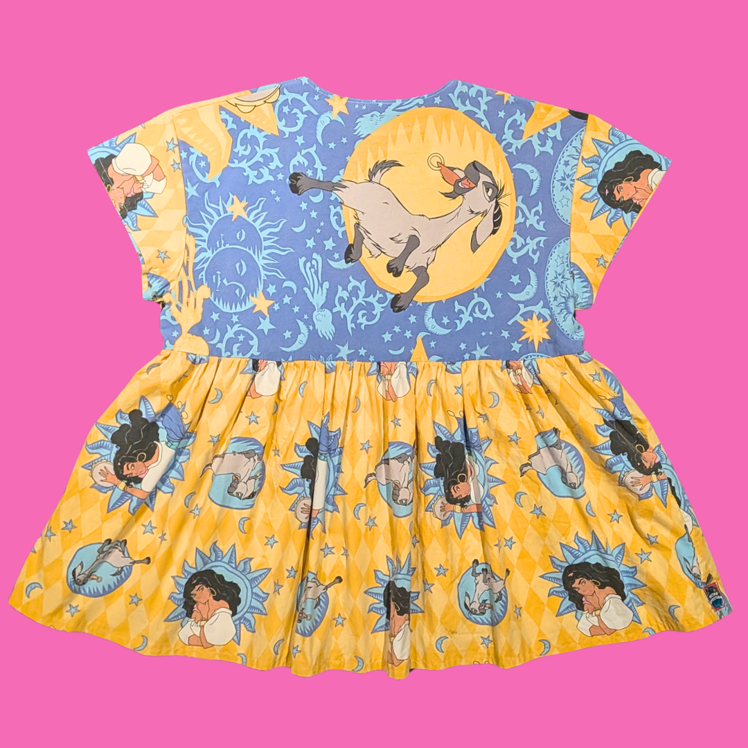 Handmade, Upcycled Disney's The Hunchback of Notre-Dame Bedsheet Dress Fits an Oversized L-XL or Fitted 2XL