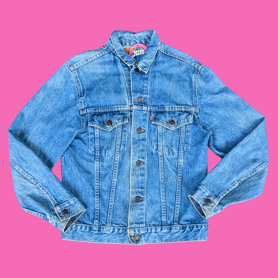 Killer Klowns from Outer Space Upcycled T-Shirt Denim Jacket Size Small for Men, Size M for Women