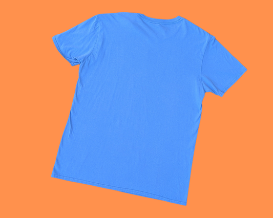 T-shirt bleu rétro Y2K Danger Mouse, taille L