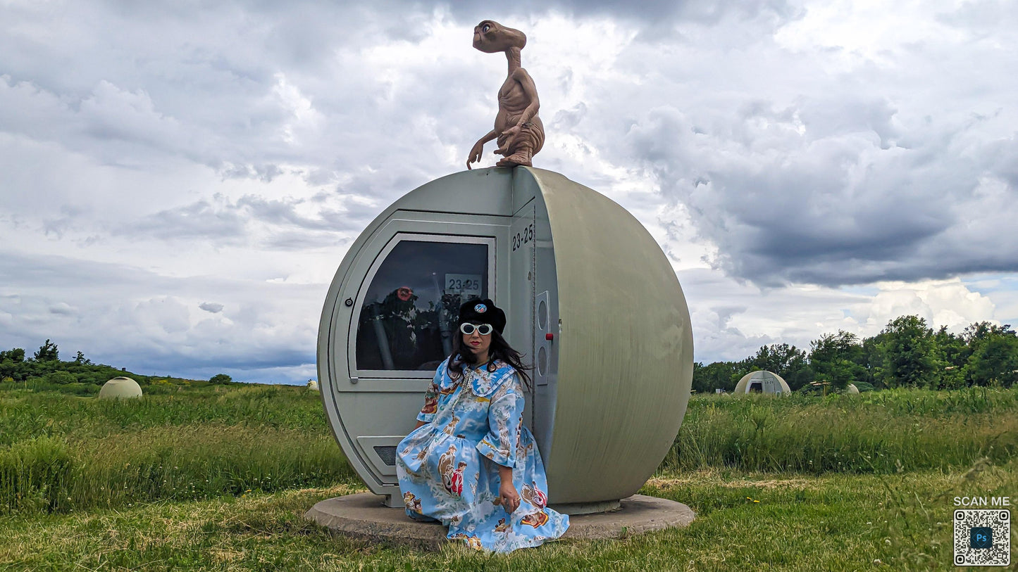 Robe t-shirt vintage ET Bedsheet recyclée et faite à la main, taille 2XL