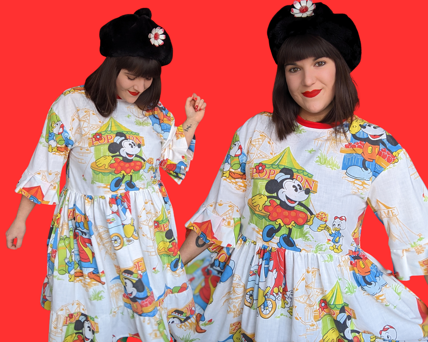 Fait à la main, robe t-shirt Pokemon drap de lit recyclé pour SML-XL