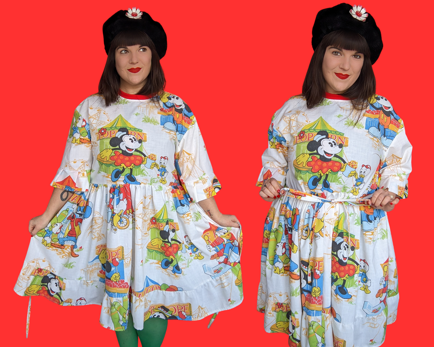 Fait à la main, robe t-shirt Pokemon drap de lit recyclé pour SML-XL