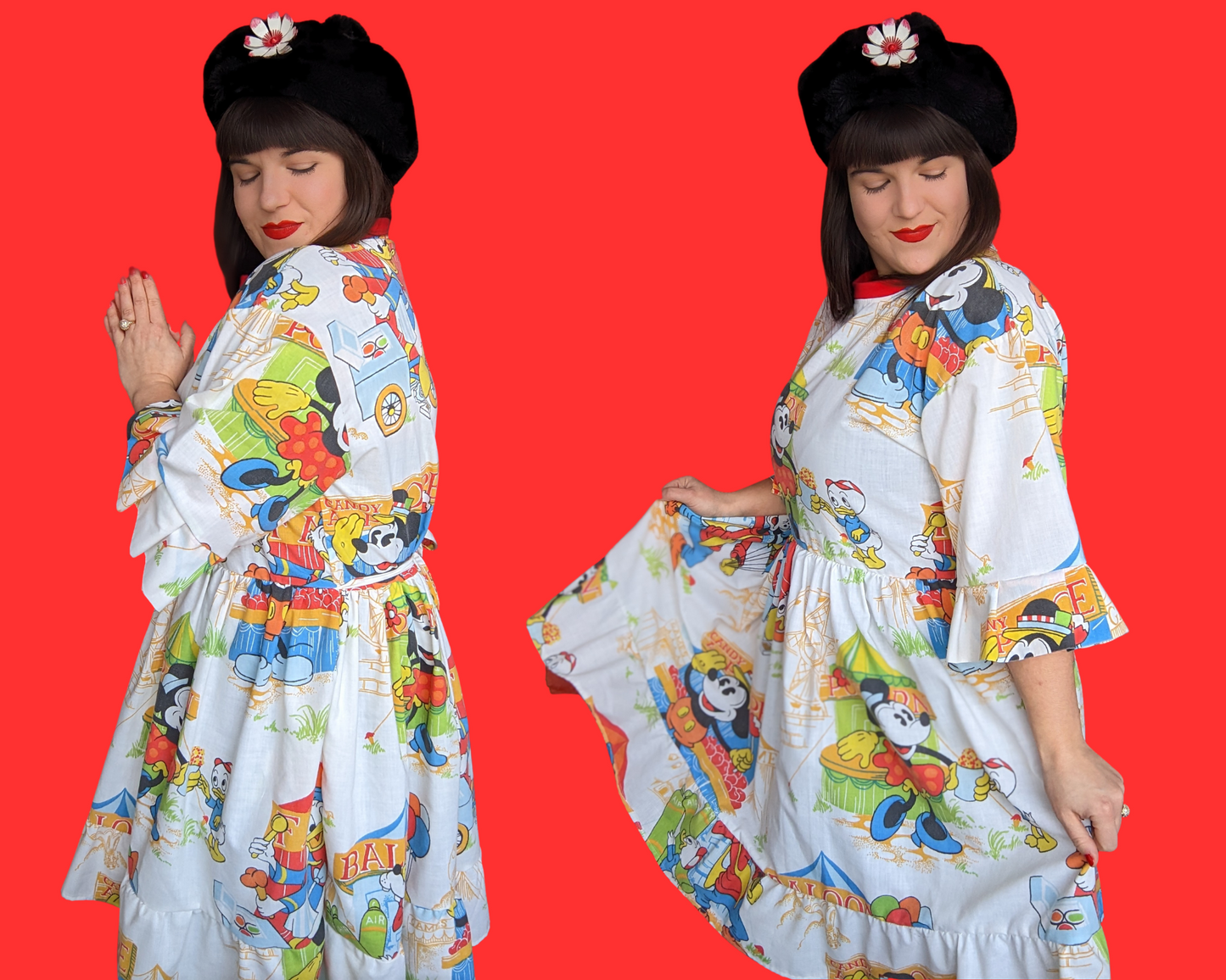 Fait à la main, robe t-shirt Pokemon drap de lit recyclé pour SML-XL