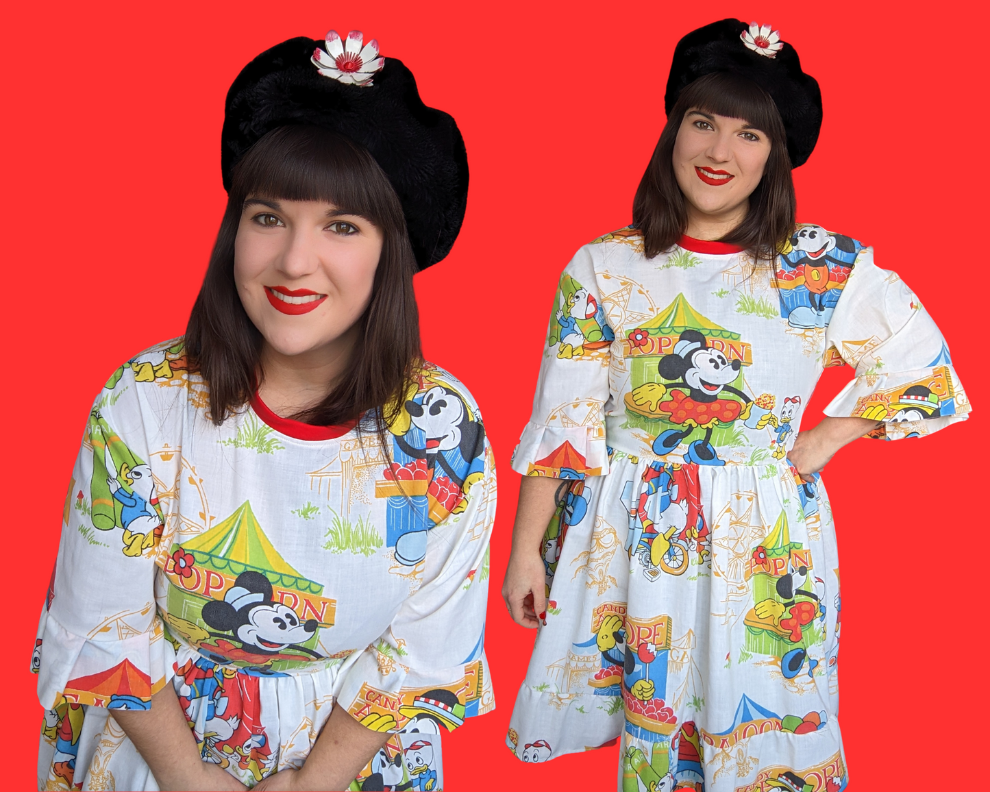 Fait à la main, robe t-shirt Pokemon drap de lit recyclé pour SML-XL