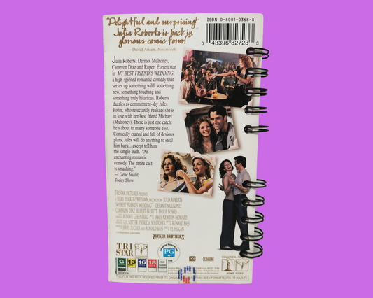 My Best Friend's Wedding VHS Movie Notebook