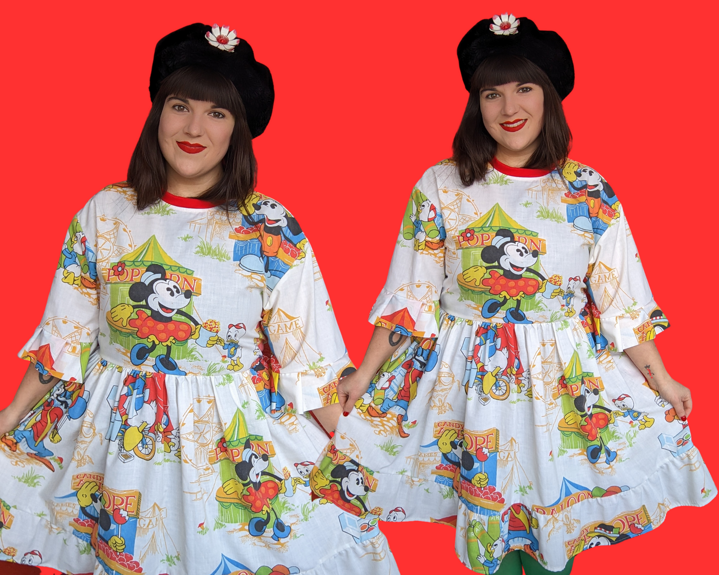 Fait à la main, robe t-shirt Pokemon drap de lit recyclé pour SML-XL