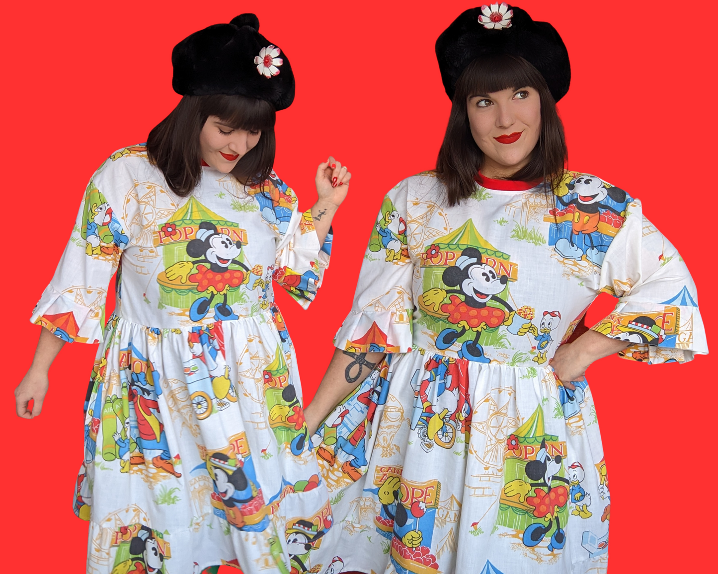 Fait à la main, robe t-shirt Pokemon drap de lit recyclé pour SML-XL