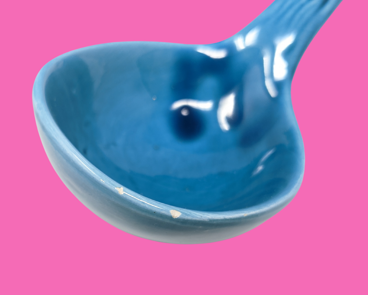 Vintage 1970's Inarco Japon Fruits, Bleu et Vert, Récipient à Soupe avec Couvercle et Louche