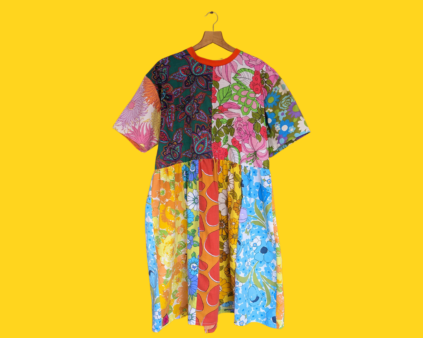 MADE TO ORDER, Handmade, Upcycled Vintage 1960's Mix-Matched Pillow Cases Dress Size S-M-L-XL