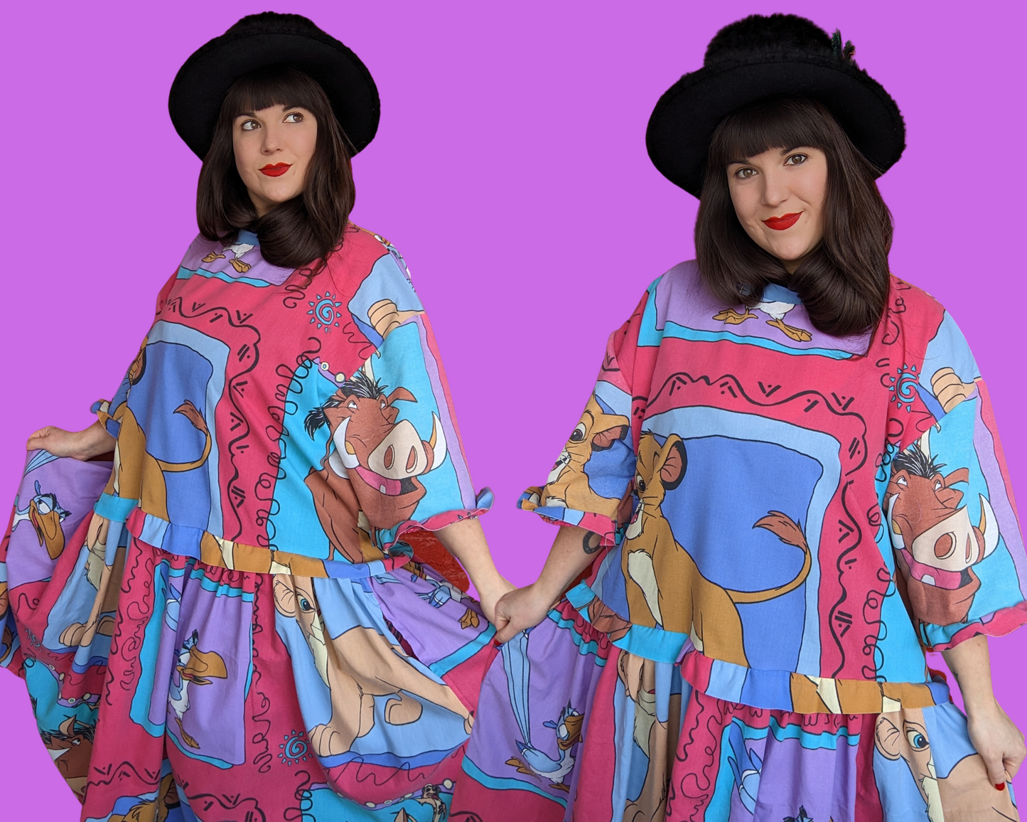 Fait à la main, robe t-shirt Pokemon drap de lit recyclé pour SML-XL