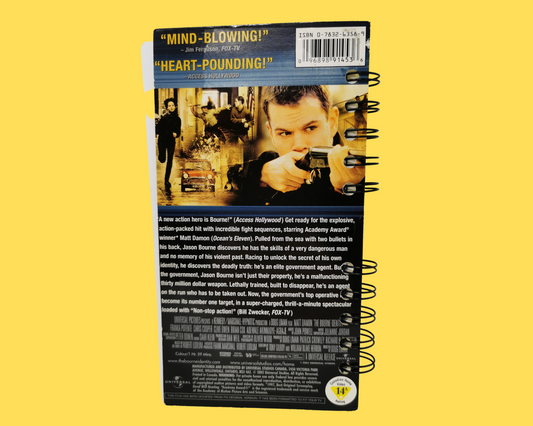 The Bourne Identity VHS Movie Notebook