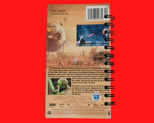 Star Wars Attack of the Clones VHS Movie Notebook