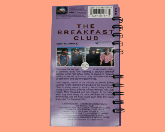 The Breakfast Club VHS Movie Notebook