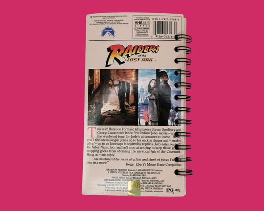 Indiana Jones et les aventuriers de l'arche perdue VHS Movie Notebook