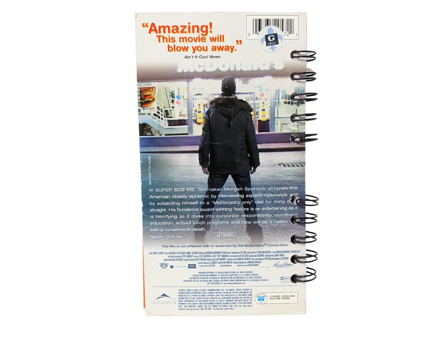 Cahier de film Super Size Me VHS