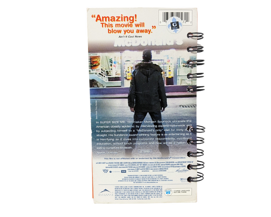 Super Size Me VHS Movie Notebook