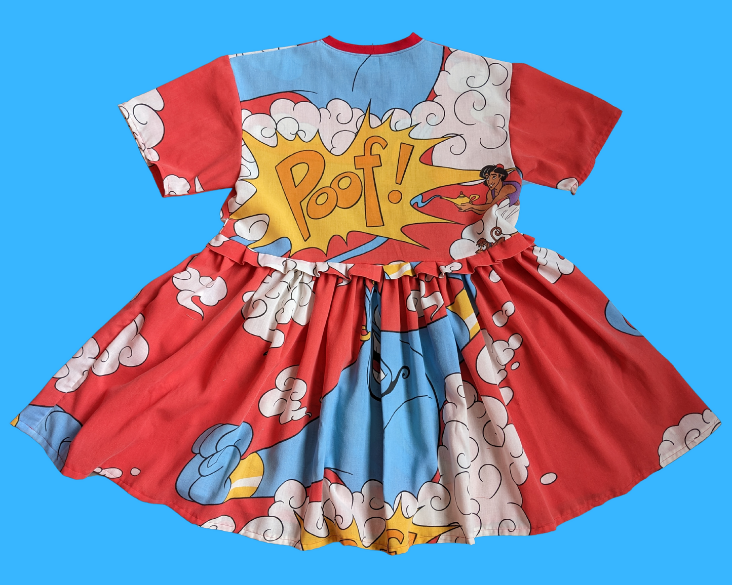 Fait à la main, robe t-shirt Pokemon drap de lit recyclé pour SML-XL