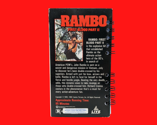 Cahier de film VHS Rambo First Blood Part II
