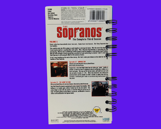 The Sopranos The Complete Third Season Volume 5 VHS Movie Notebook