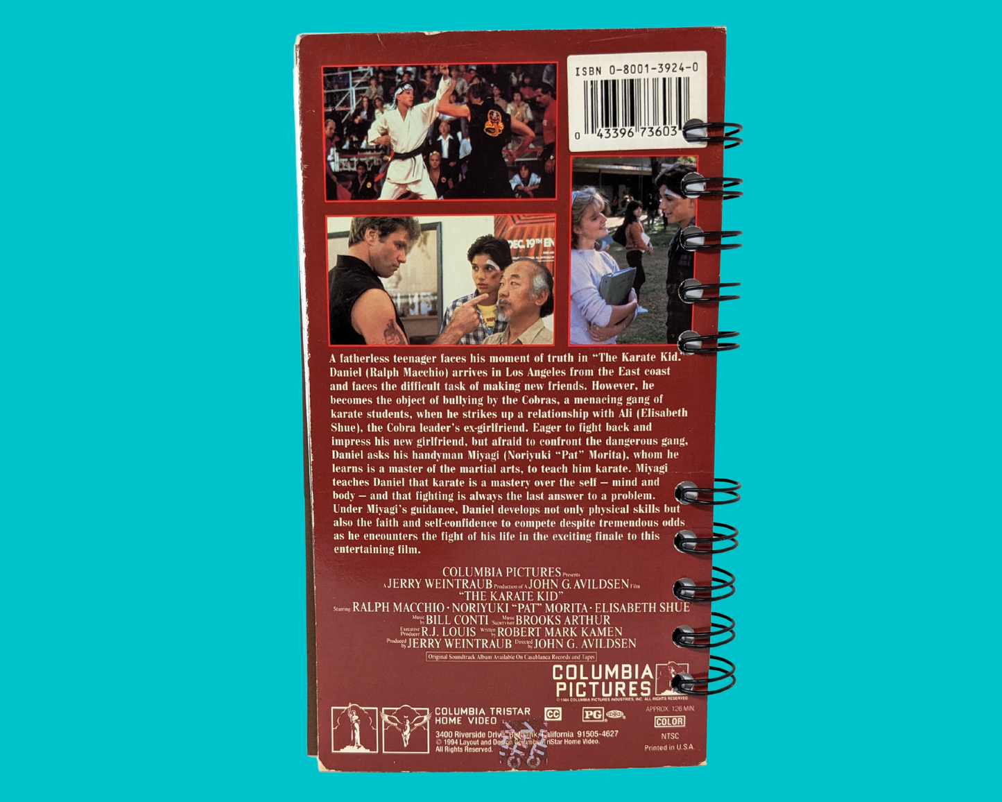 The Karate Kid VHS Movie Notebook