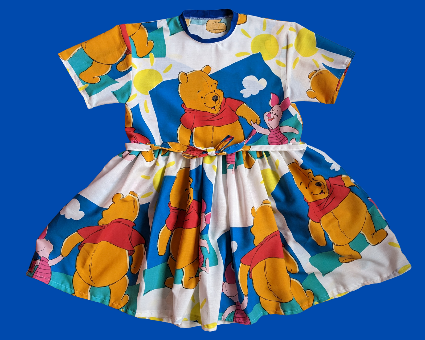 Fait à la main, robe t-shirt Pokemon drap de lit recyclé pour SML-XL