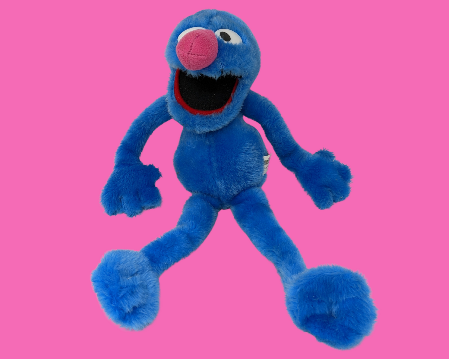 Jouet en peluche Grover de Sesame Street vintage des années 1990