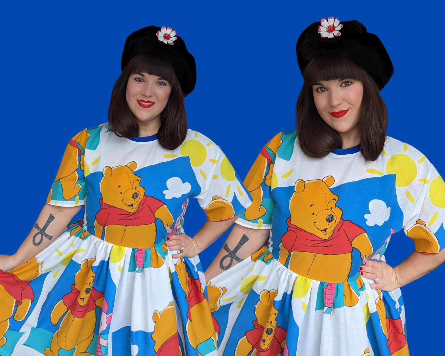 Fait à la main, robe t-shirt Pokemon drap de lit recyclé pour SML-XL