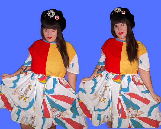 Robe t-shirt en drap de lit Zellers recyclé faite à la main pour SML-XL