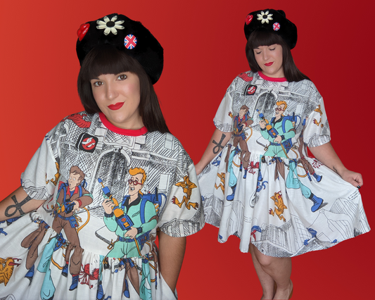 Robe t-shirt officielle Ghostbusters 1986 fabriquée sur commande, fabriquée à la main et recyclée, taille S à XL.
