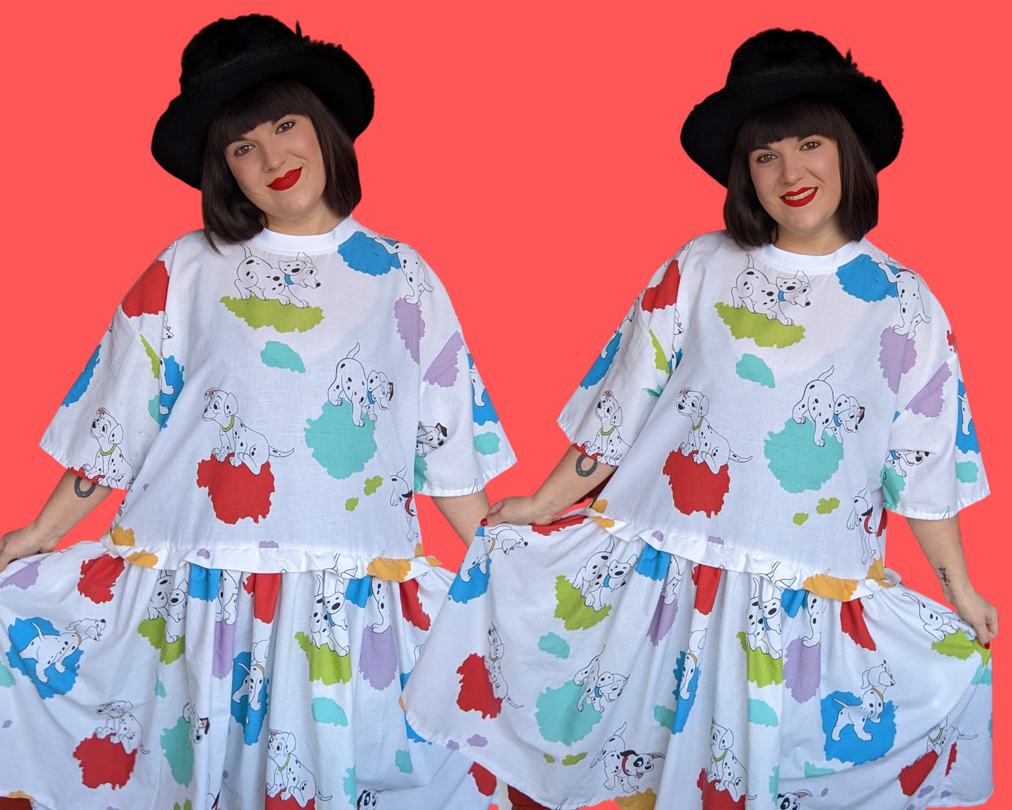 Fait à la main, robe t-shirt Pokemon drap de lit recyclé pour SML-XL
