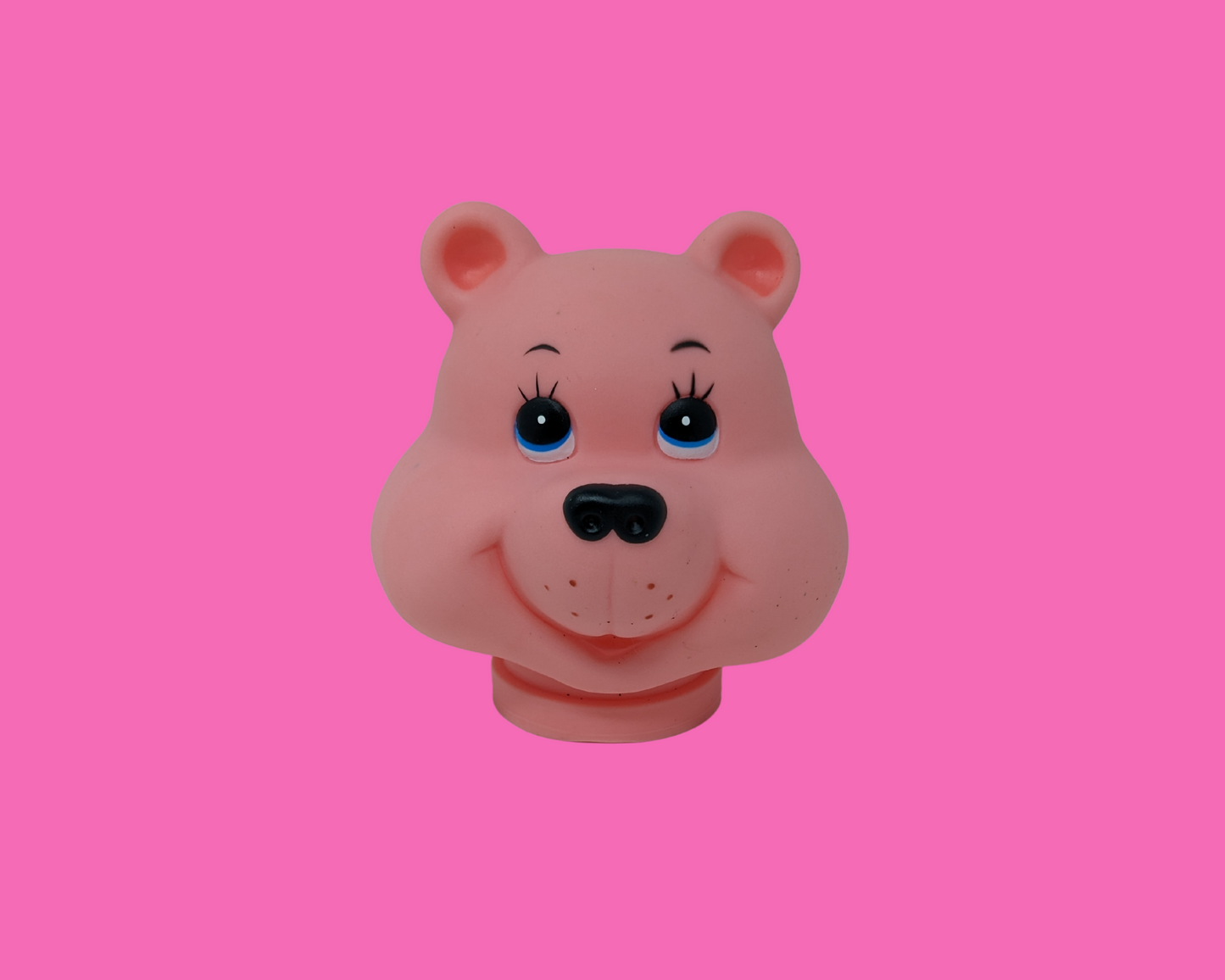 Vintage 1980's Plastic Teddy Bear Head for Crafts Projects