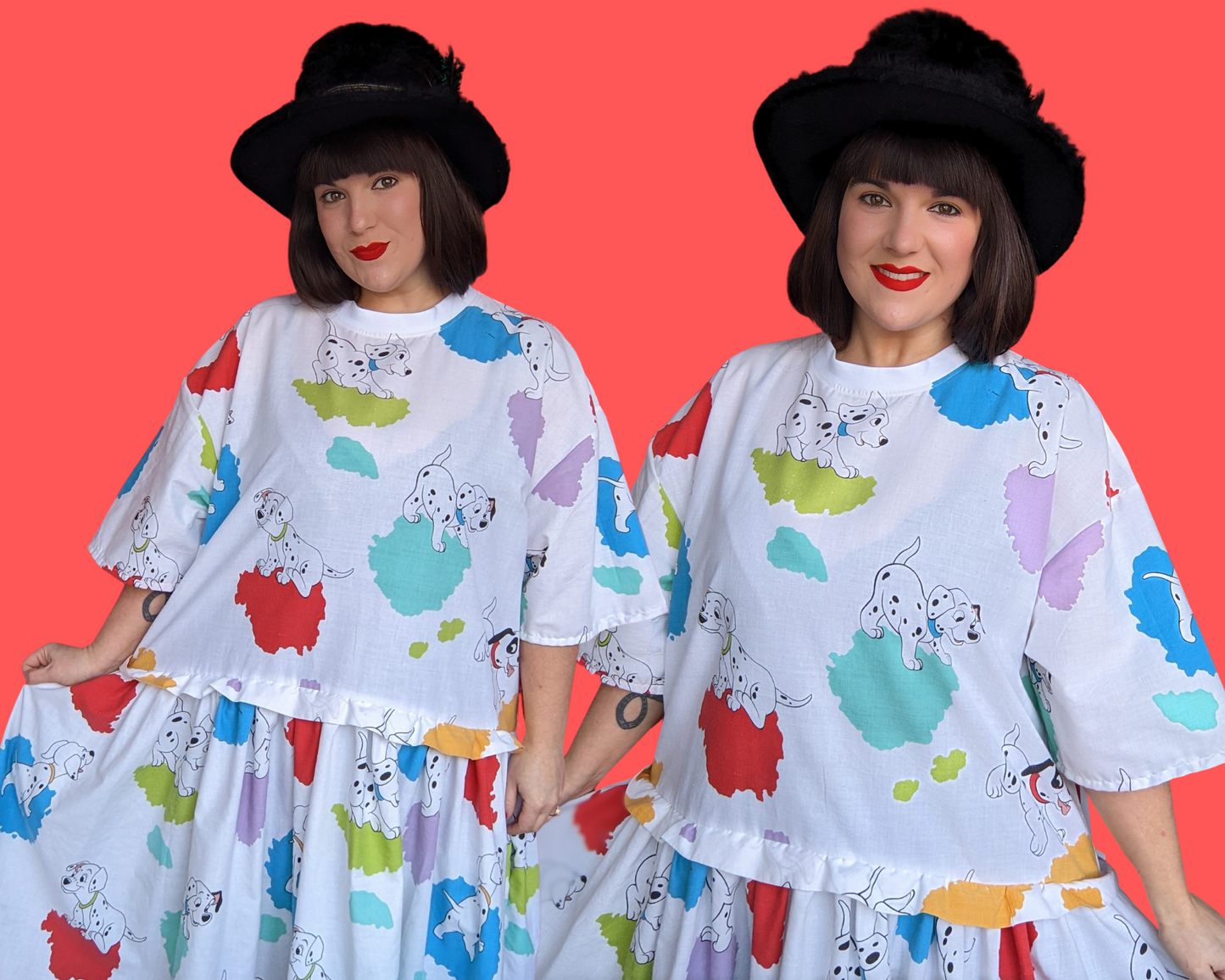 Fait à la main, robe t-shirt Pokemon drap de lit recyclé pour SML-XL