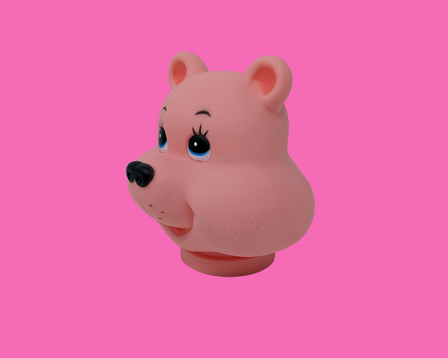 Vintage 1980's Plastic Teddy Bear Head for Crafts Projects