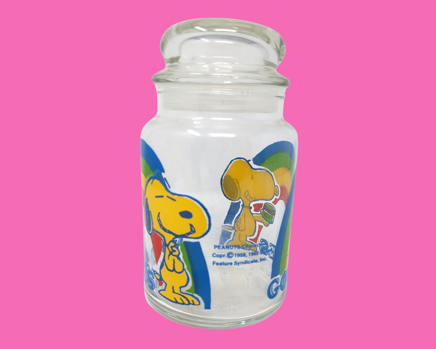 Charlie Brown, bocal à bonbons Snoopy vintage des années 1980
