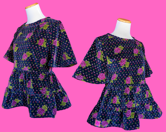 Fait à la main, robe t-shirt Pokemon drap de lit recyclé pour SML-XL