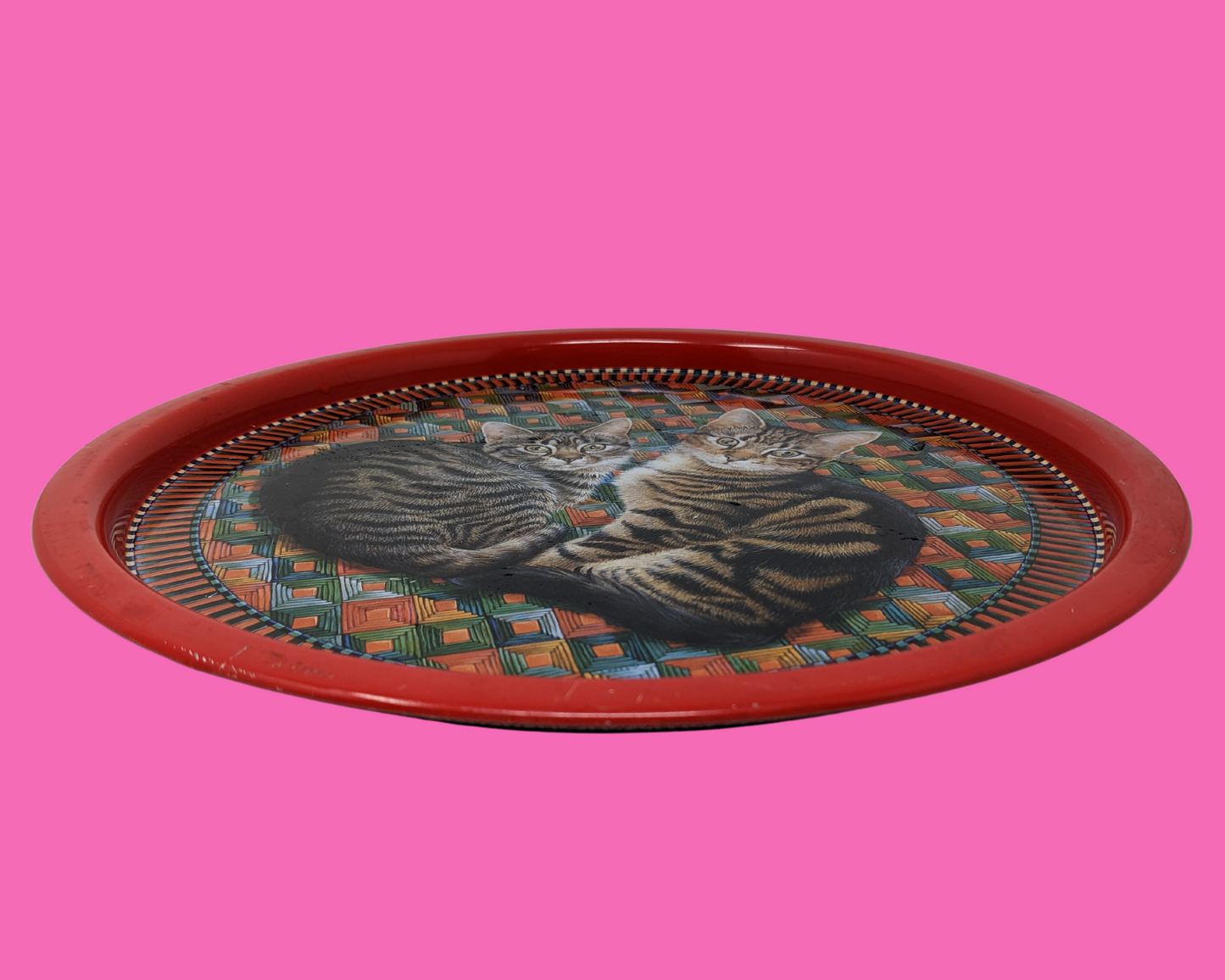 Vintage 1988 Adorable Cat Tray