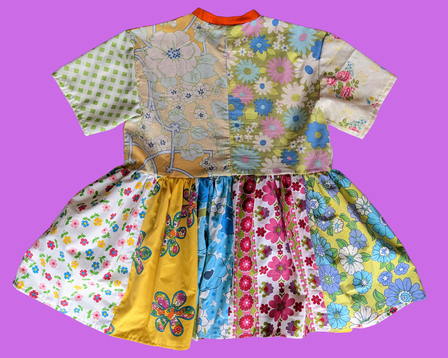MADE TO ORDER, Handmade, Upcycled Vintage 1960's Mix-Matched Pillow Cases Dress Size S-M-L-XL