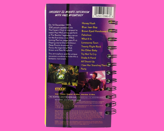Paul McCartney, Live At The Cavern Club VHS Movie Notebook