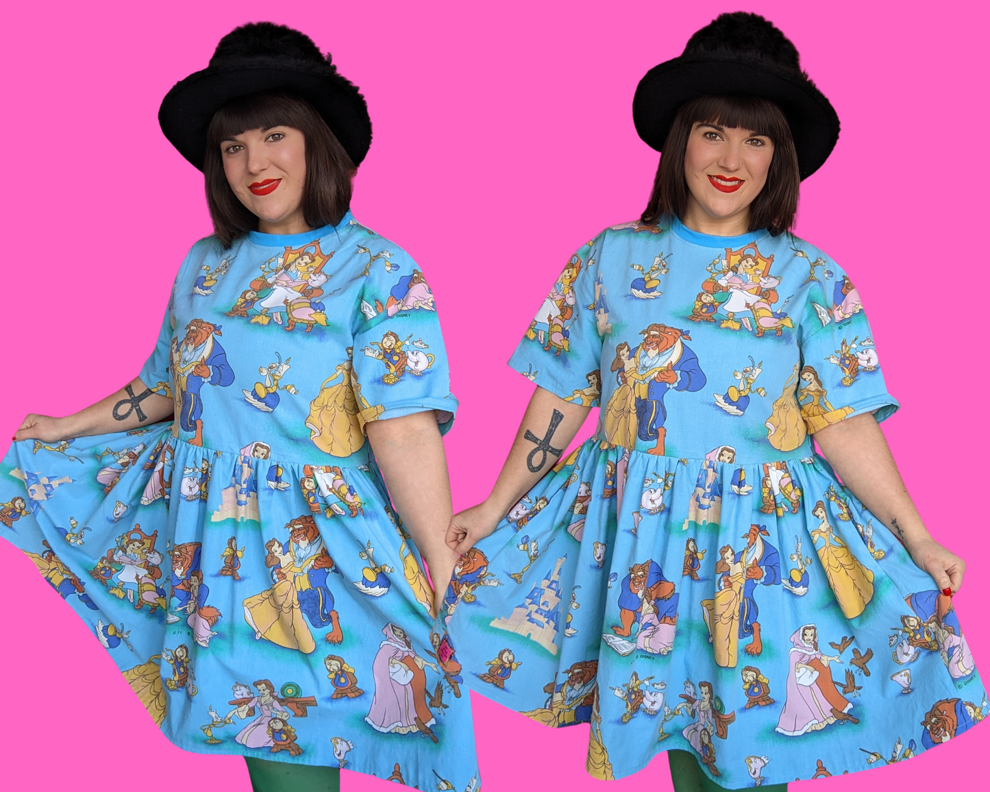 Fait à la main, robe t-shirt Pokemon drap de lit recyclé pour SML-XL