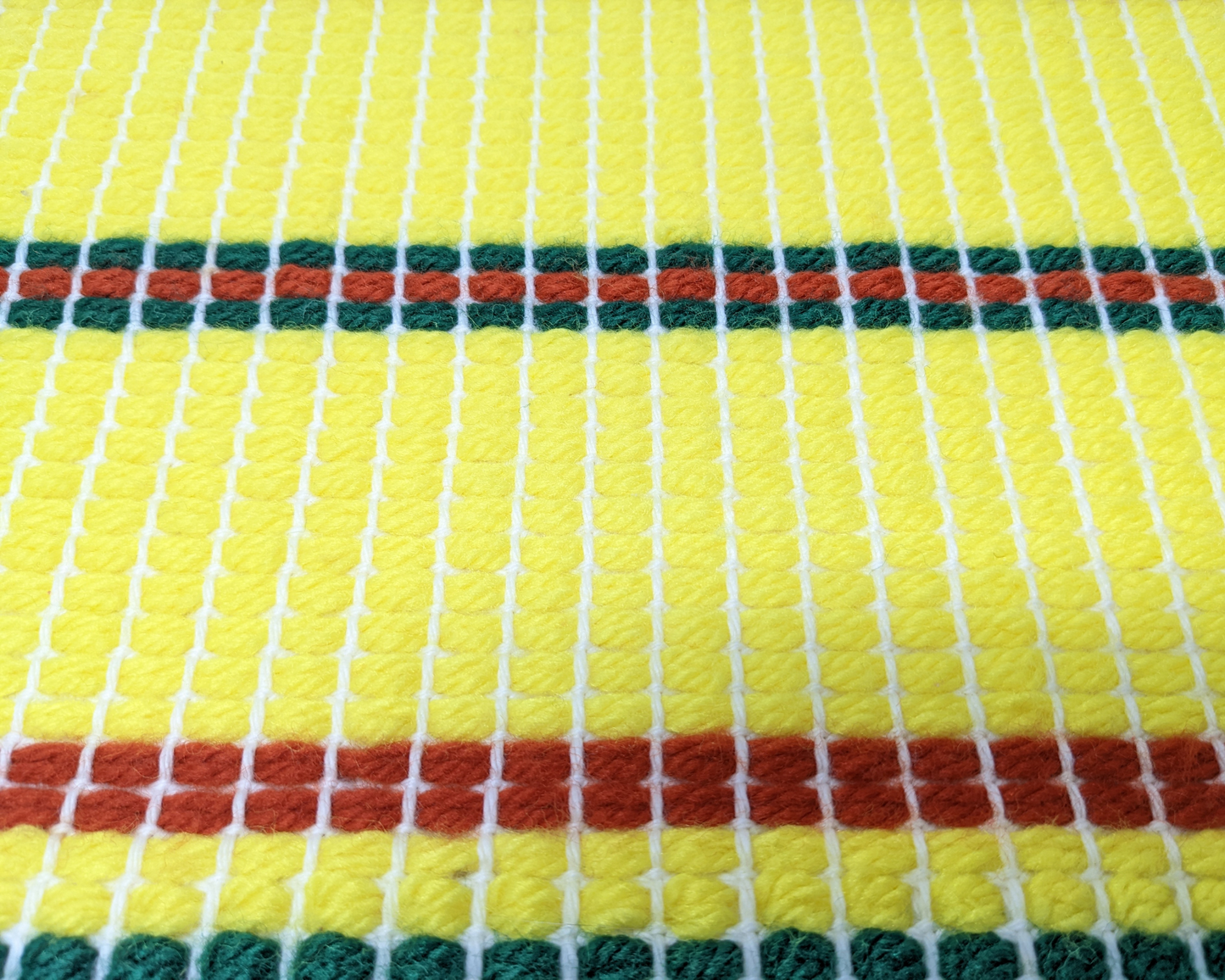 Sets de Table en Crochet Jaune Vintage Années 1970, Set de 5