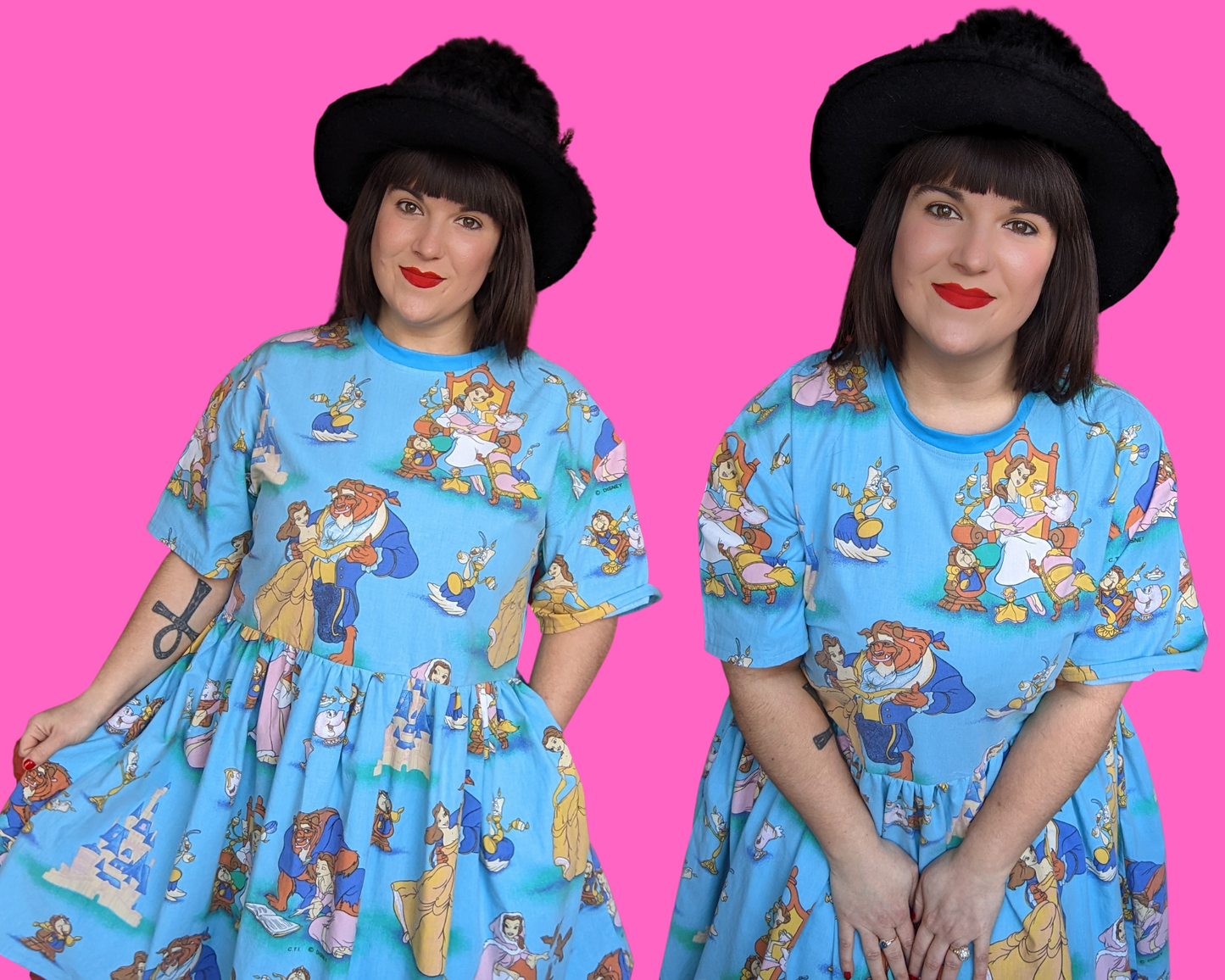 Fait à la main, robe t-shirt Pokemon drap de lit recyclé pour SML-XL
