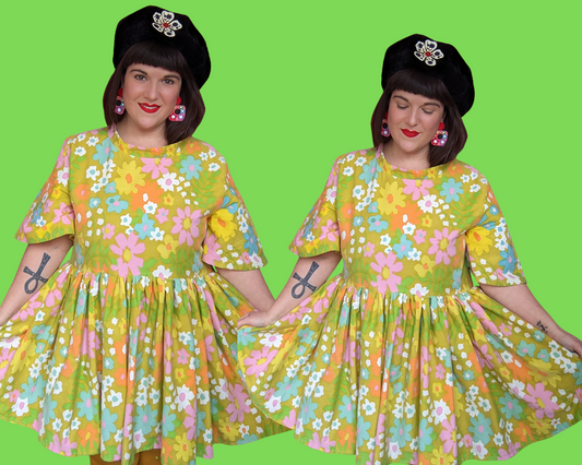 Fait à la main, robe t-shirt Pokemon drap de lit recyclé pour SML-XL