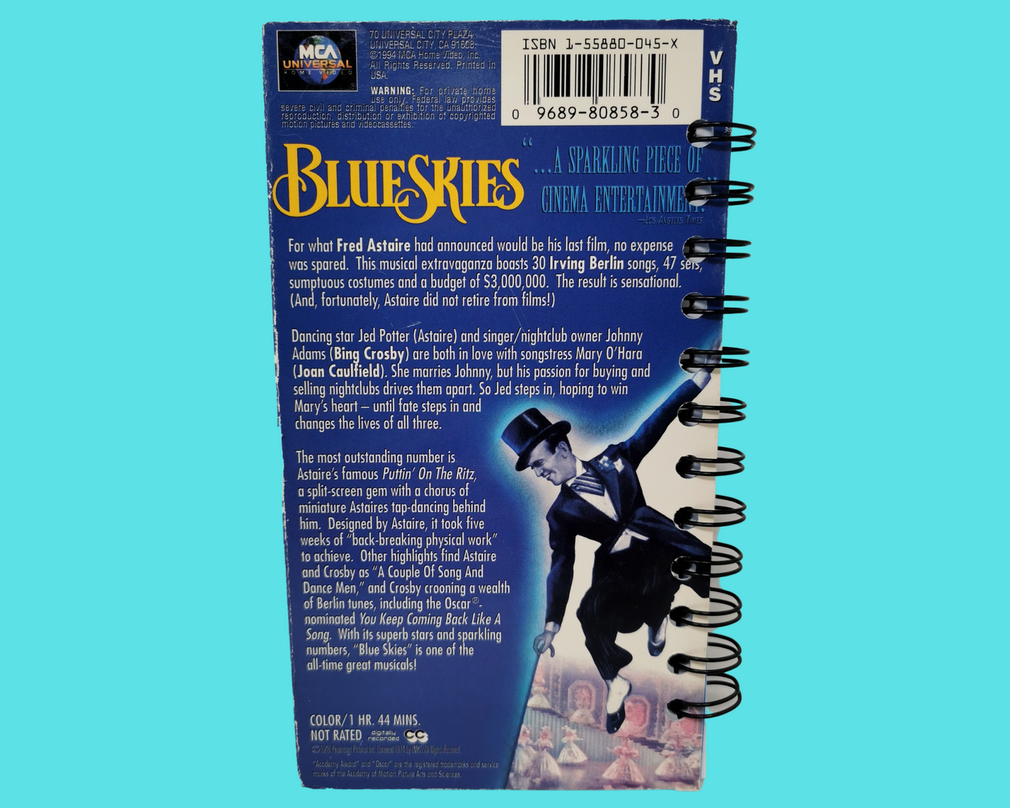 Blue Skies VHS Movie Notebook